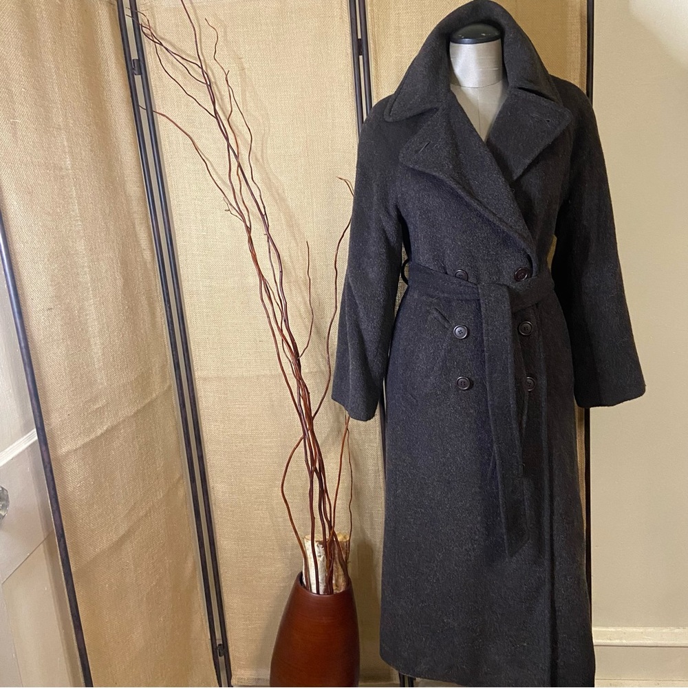 Steve by Searle Brown Long  Wool Coat. Size 0 Petite.